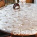xiaowu Table Tissu étanche Anti-brûlure PVC Verre Souple Rond Fleur Tapis de Table Transparent  3.0mm  Diameter 110cm - B077ZYZ444